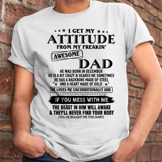 December - Gift For Son and Daughter From Dad - HL12 - (SKU-TDADC-12)