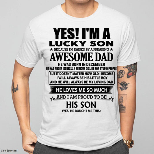 December - Awesome dad - Gift For Son From Dad - HL12 (SKU03-30)