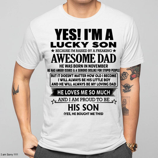 November - Awesome dad - Gift For Son From Dad - HL11 (SKU03-30)