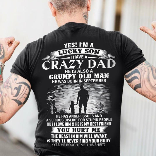 September - Gift For Son Tshirt From Dad - Funny T-shirts For Son - Special gift for your Son - HL09 (SKU2604-91-09)