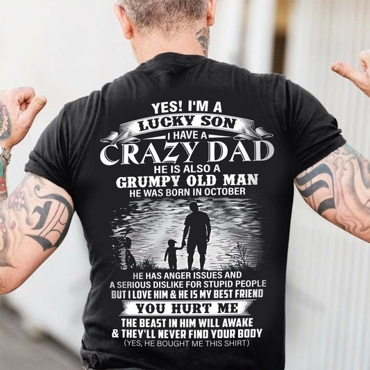 October - Gift For Son Tshirt From Dad - Funny T-shirts For Son - Special gift for your Son - HL10 (SKU2604-91-10)