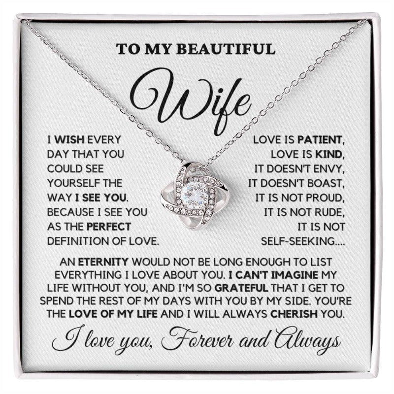 YOU'RE THE LOVE OF MY LIFE AND I WILL ALWAYS CHERISH YOU - GIFT FROM HUSBAND - Forever Love Necklace