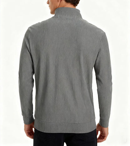 Mens Loose-fit Zip-up Long-sleeve Jacket