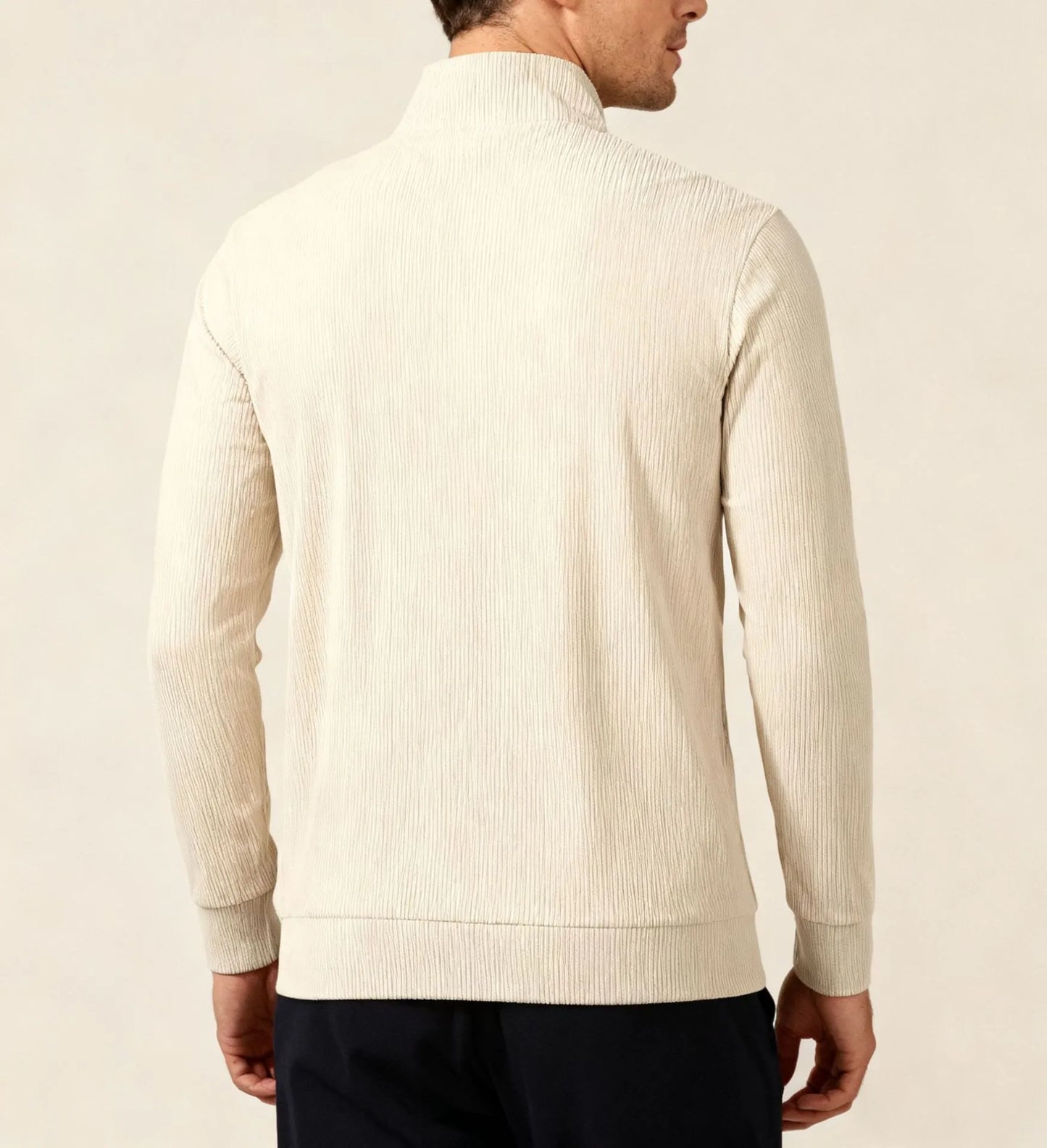 Mens Loose-fit Zip-up Long-sleeve Jacket