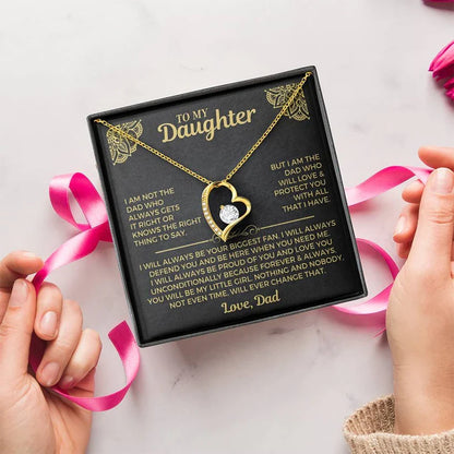 "YOU WILL ALWAYS BE MY LITTLE GIRL" - Necklace Gift for Daughter from Dad - Forever Love Necklace