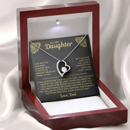 "YOU WILL ALWAYS BE MY LITTLE GIRL" - Necklace Gift for Daughter from Dad - Forever Love Necklace