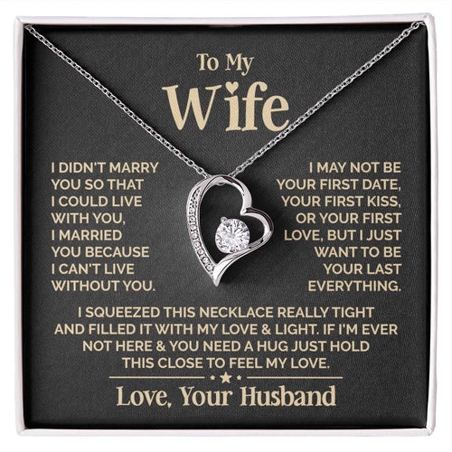 To My Wife Heart Necklace – Meaningful Gift for Wife