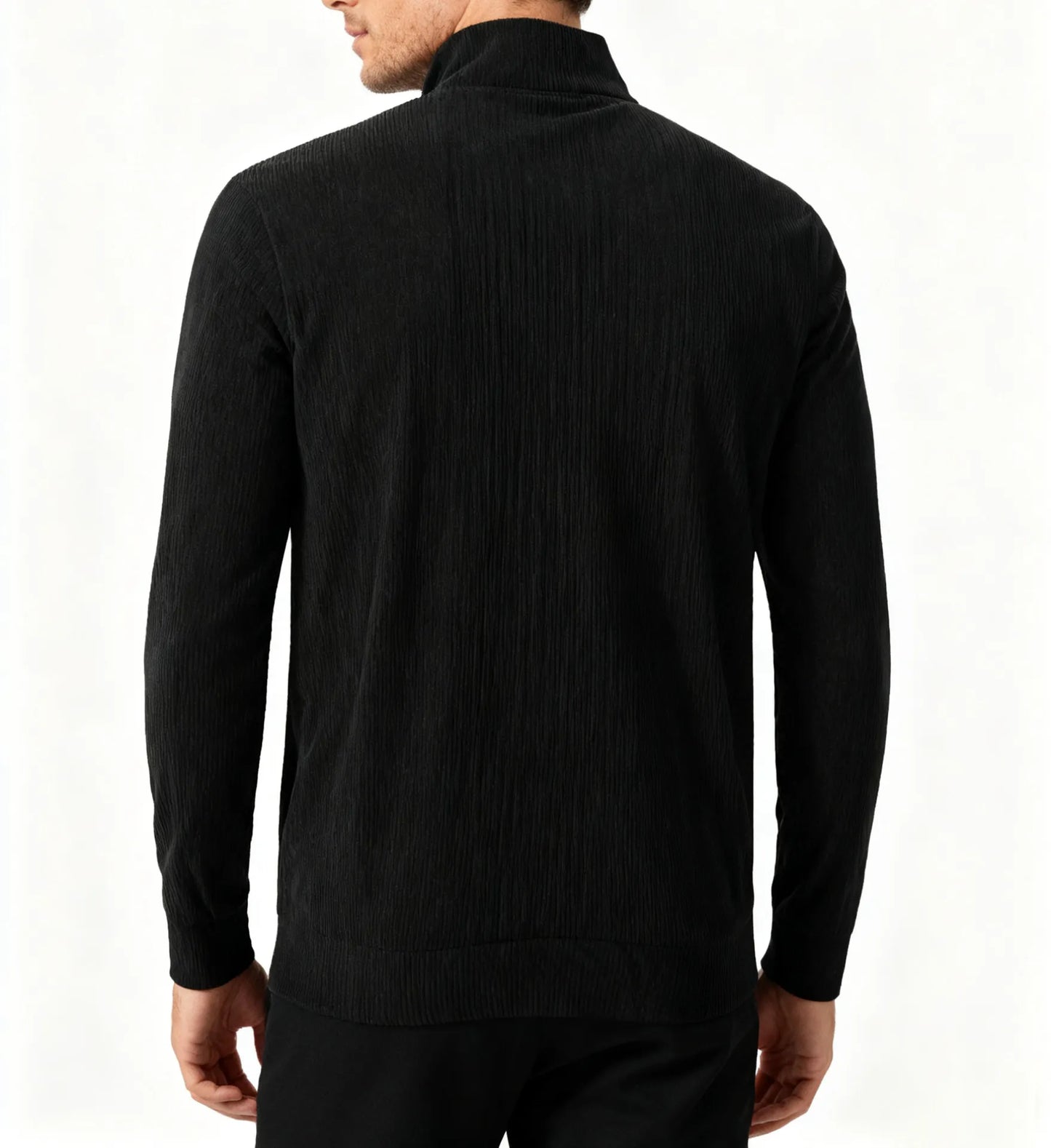 Mens Loose-fit Zip-up Long-sleeve Jacket