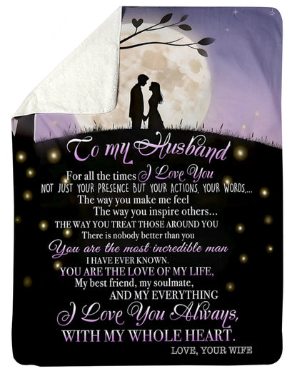 BLANKET FOR HUSBAND FROM WIFE – COMFORT & WARMTH GIFT (SKUB12-102)