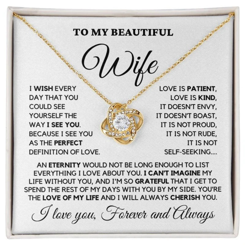 YOU'RE THE LOVE OF MY LIFE AND I WILL ALWAYS CHERISH YOU - GIFT FROM HUSBAND - Forever Love Necklace