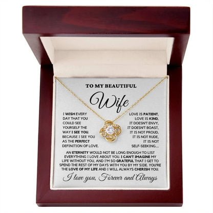 YOU'RE THE LOVE OF MY LIFE AND I WILL ALWAYS CHERISH YOU - GIFT FROM HUSBAND - Forever Love Necklace